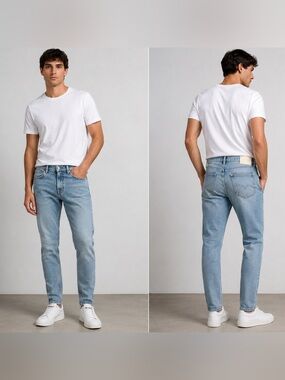 Zara Men's Light Wash Slim Jeans